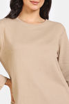 Zivame 2 Mile Fashion Knit Cotton Lounge Set - Oyster Gray — thumbnail 6